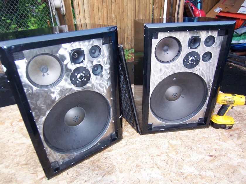   Vintage Sonics AS 447S Speakers 6 Way 15 Woofer FLOOR LOUDSPEAKERS