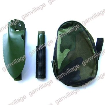 Green Military Camping Survival Folding Shovel Pick NEW  