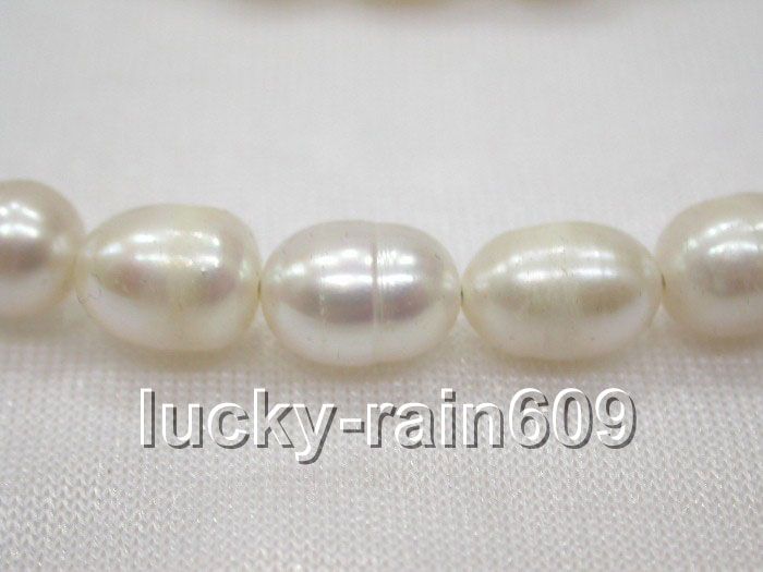 7X8mm natural white pearl choke necklace bracelet s1502  