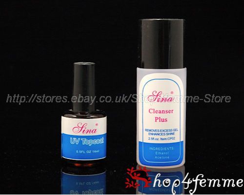 UV Gel Top Coat & Cleanser Plus   For UV Gel Nails  