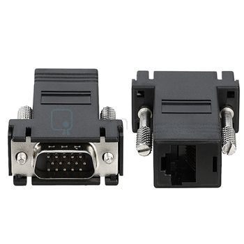 VGA Video Extender to CAT5 CAT6 RJ45 Cable Adapter  