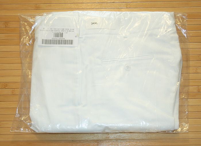 US MILITARY NAVY WHITE Dress Pants 34R NIB  