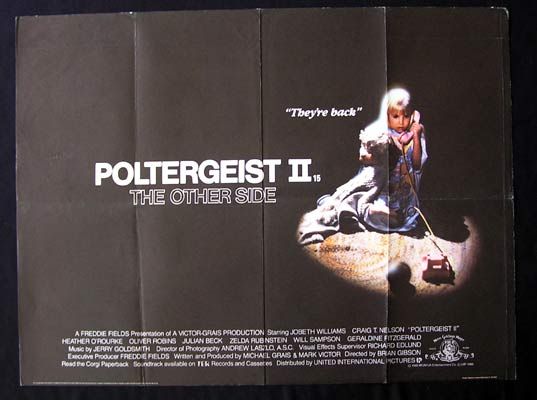 POLTERGEIST II 86 British Quad HORROR poster  