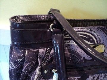   SPOONFUL OF SUGAR PURPLE PAISLEY TOTE NWT LAPTOP COVER INCLUDED  