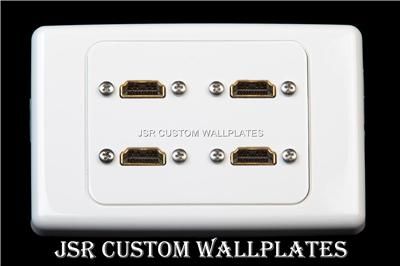 CLIPSAL QUALITY QUAD HDMI PLASMA or TV HIFI WALL PLATE  