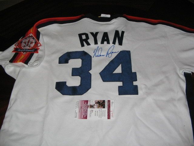 NOLAN RYAN ASTROS,HOF JSA/COA SIGNED JERSEY  