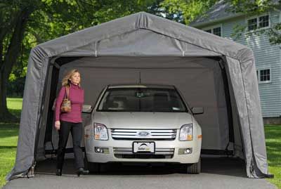 SHELTER LOGIC ENCLOSED STORAGE SHED CARPORT GARAGE TENT  