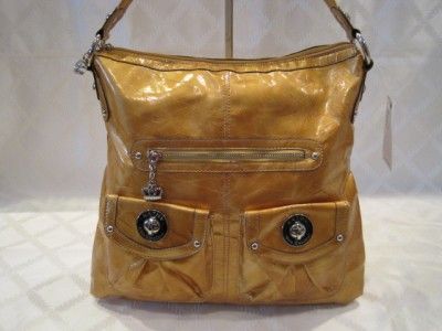 NWT KATHY VAN ZEELAND MUSTARD YELLOW TURN IT UP N/S HOBO  