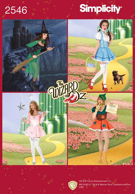   Oz Dorothy Glenda Witch ScareCrow Simplicity Pattern 2546 OOP  