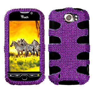   Hybrid Phone Cover Case for HTC myTouch 4G Slide PURPLE/BLK  