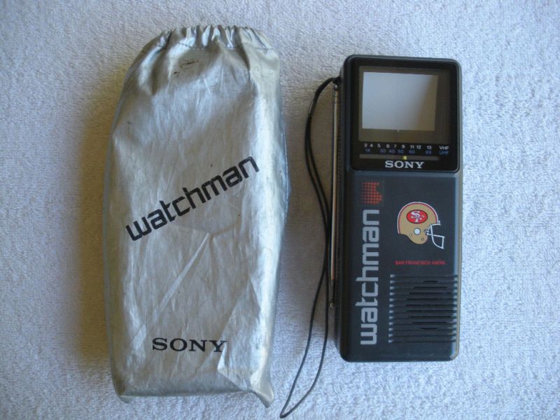 SONY Watchman Portable TV B&W FD 2A SF 49s Logo  