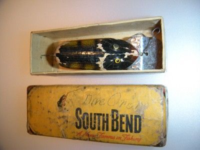 VINTAGE SOUTH BEND DIVE ORENO NO 952 YP LURE W/ BOX  