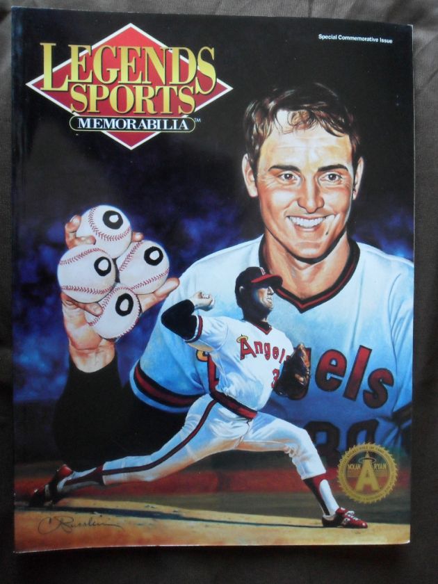 Legends Sports Memorabilia Magazine Nolan Ryan Angels  