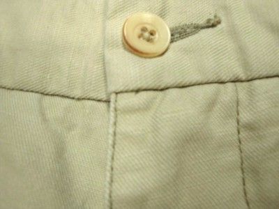 This beautiful khaki linen cotton pants from TOMMY BAHAMA features 