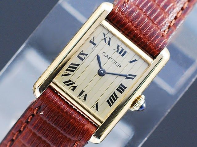 Cartier Tank 18K Gold Vermeil Ladies Watch  