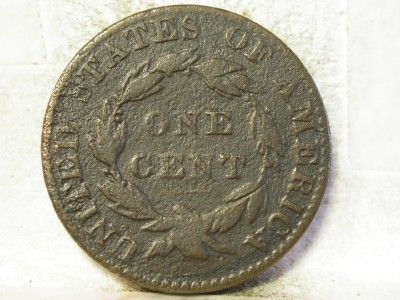 1821 VG CORONET HEAD LARGE CENT ~99c NR~ ID#N734  