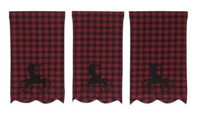 Lancaster Horse Carriage Tea Towel Set of 3 19x28  