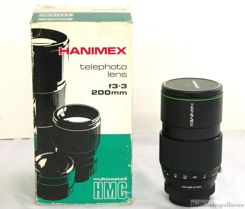 Hanimex Automatic Telephoto 3,3 200mm SLR Camera Lens  