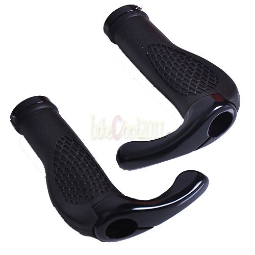 1pair Rubber Aluminum Bicycle Ergonomic Locking Mountain Bike Grips 