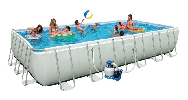 INTEX 24 x 12 x 52 Ultra Frame Rectangular Swimming Pool Set 