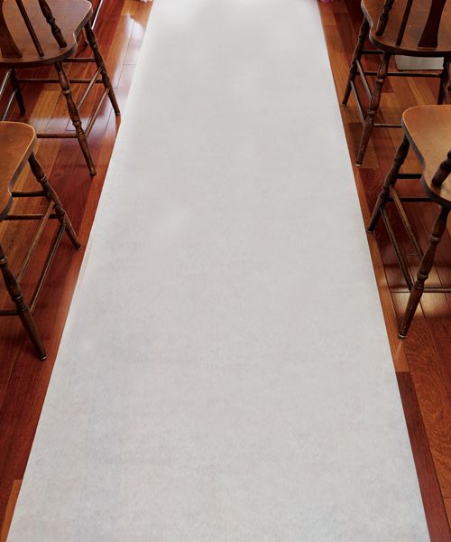 Wedding Ceremony Decoration Plain White 33 gram Non Woven Fabric Aisle 