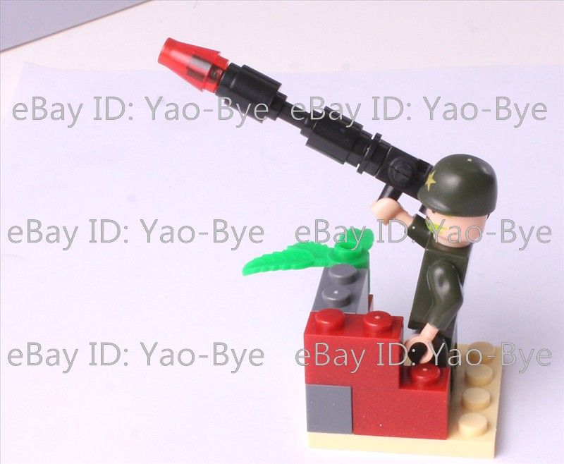 WORLD WAR II 2 AIR DEFENSE MISSILES SOLDIER BUILDING TOYS 1 MINIFIG 